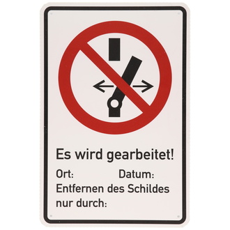 KS Tools Warnschild Geerdet