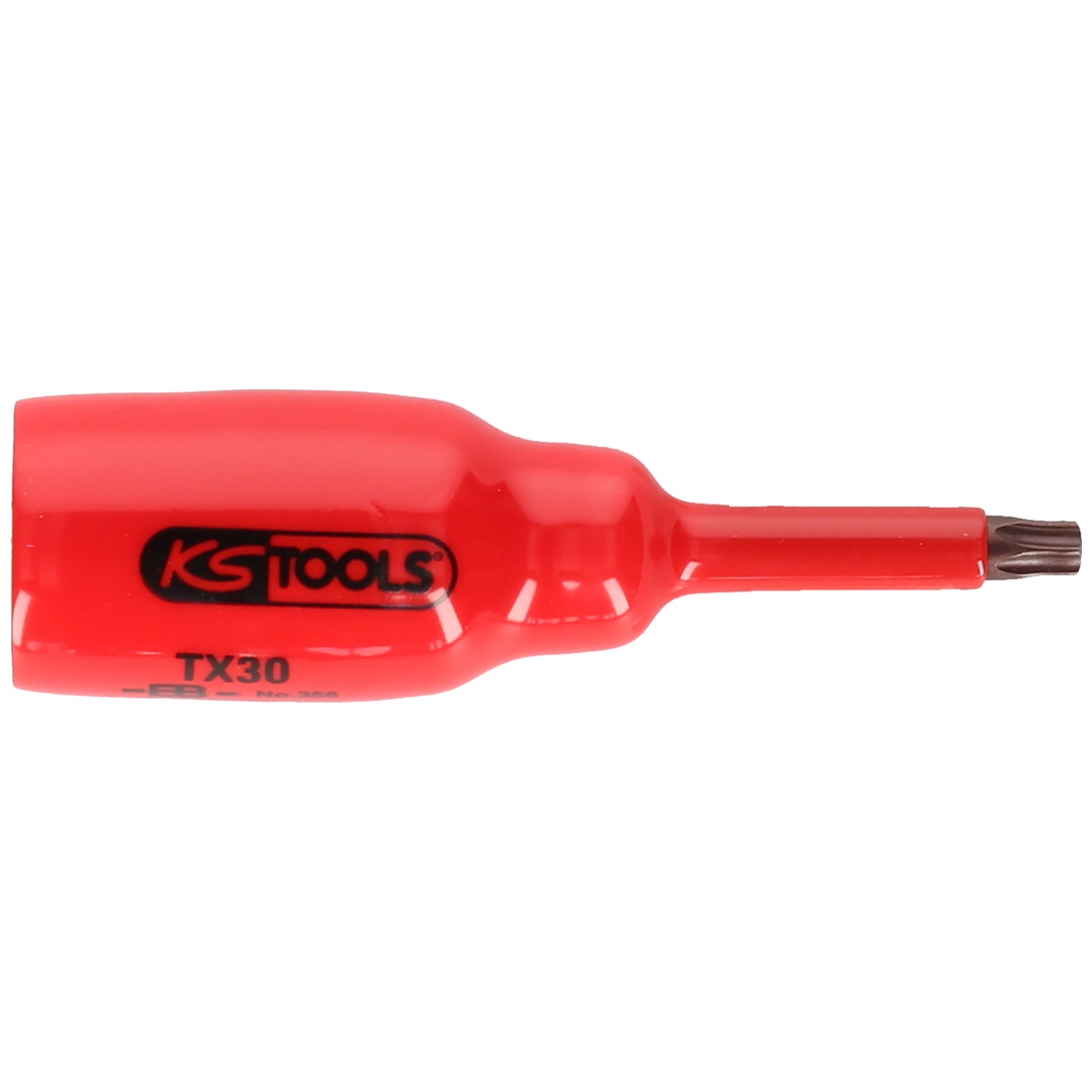 KS Tools 1/2 Bit-Stecknuss mit Schutzisolierung für TX-Schrauben, T45, kurz