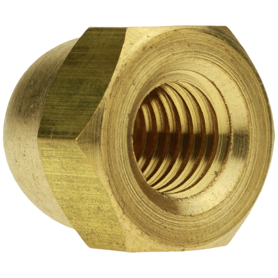 Reidl DIN 1587 Sechskant-Hutmutter, hohe Form M 4, Messing blank