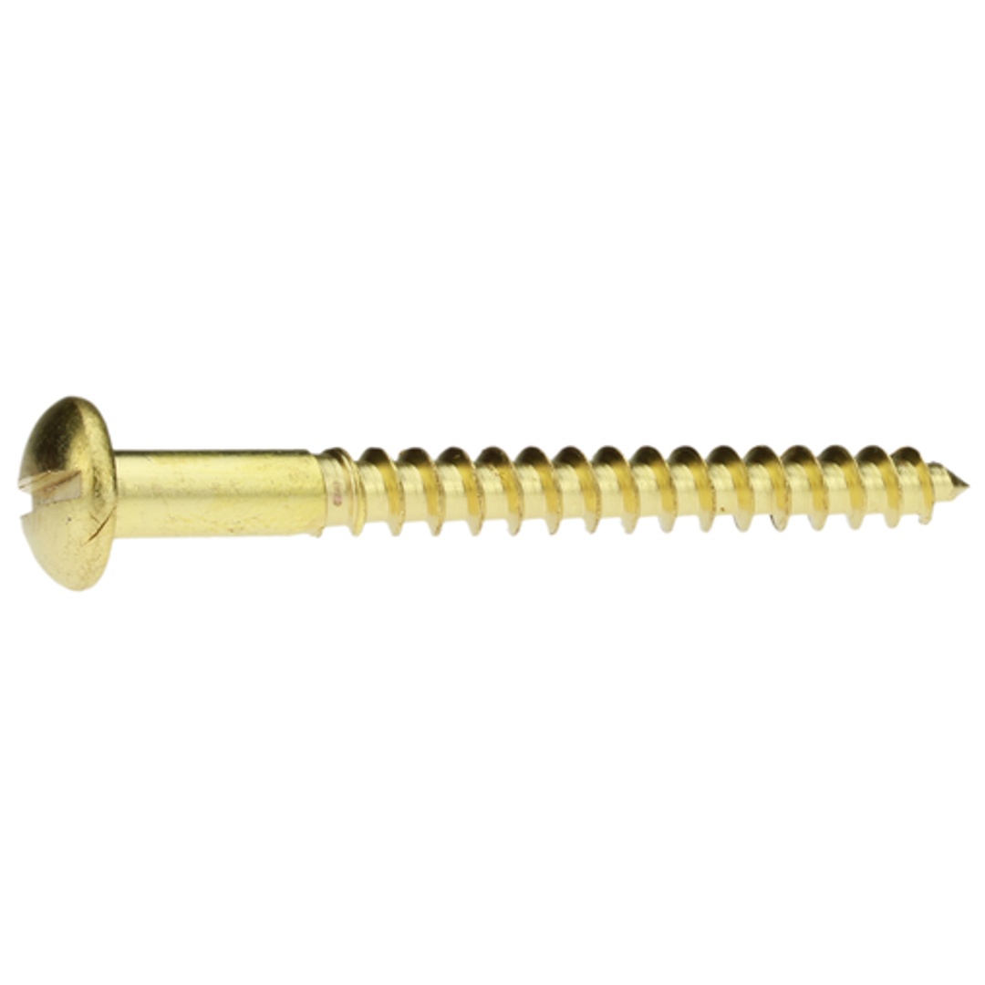 Reidl DIN 96 Holzschrauben, 4 x 25 Messing blank, Linsenkopf mit Schlitz