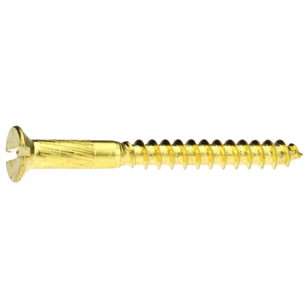 Reidl DIN 97 Holzschrauben, 3,5 x 16 Messing blank, Senkkopf mit Schlitz