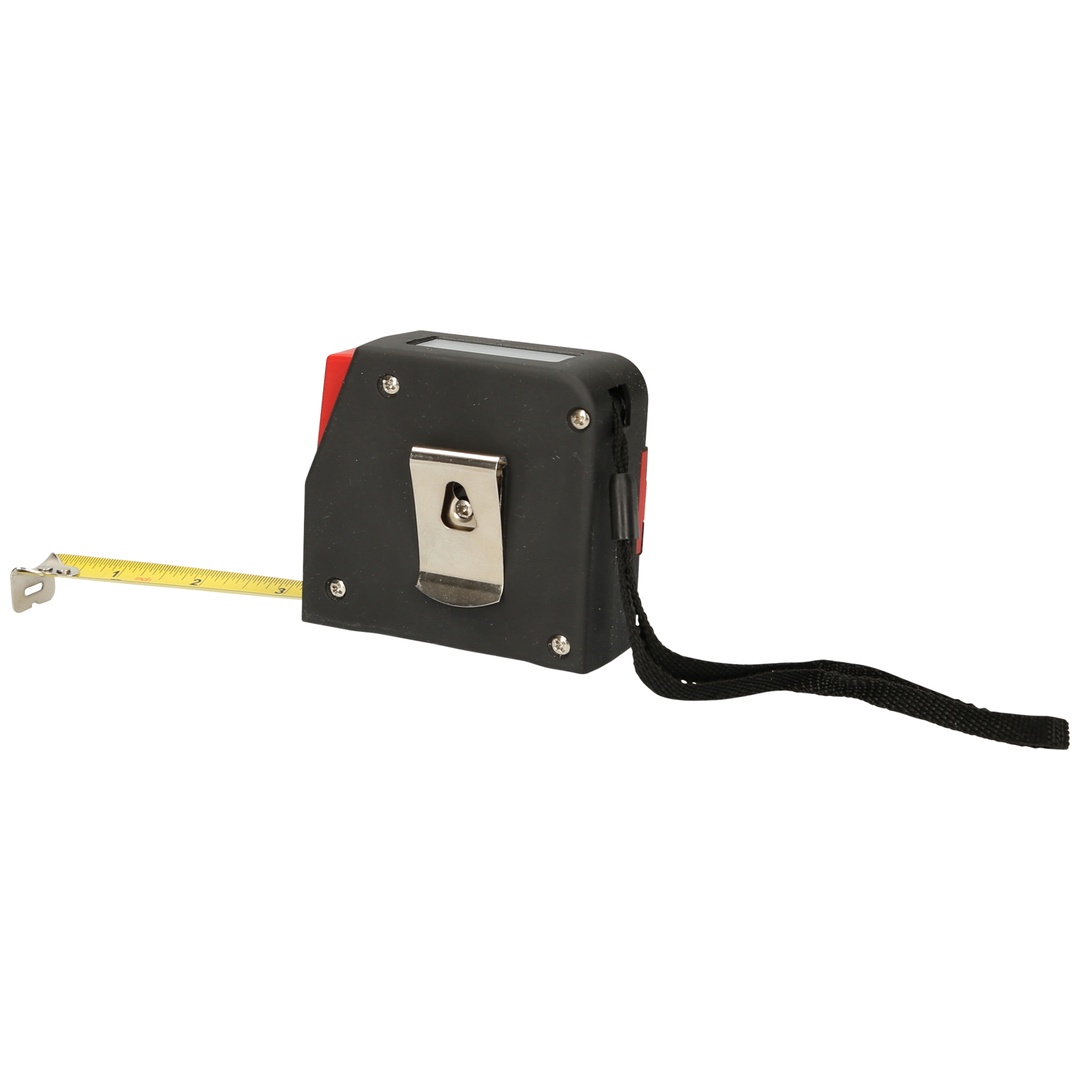 KS Tools Elektrisches Bandmaß mit Feststeller und Gürtelclip, digital, 5 m, 19 mm