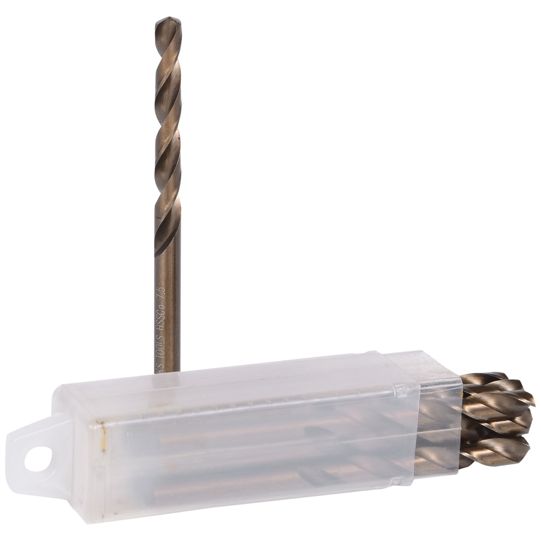 KS Tools HSS-G Co 5 Spiralbohrer, 7,5 mm, 10er Pack