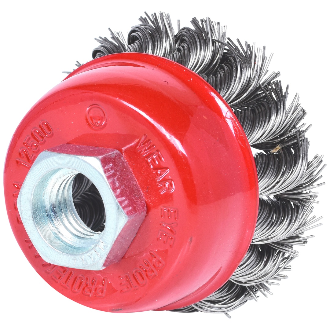 KS Tools Rostfreie Stahldrahttopfbürste 0,5 mm, Ø 65 mm