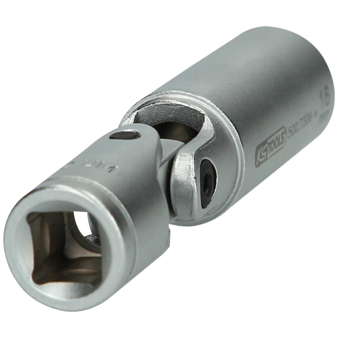 KS Tools 3/8 Glühkerzen-Gelenknüsse, kurz, 75 mm, 16 mm
