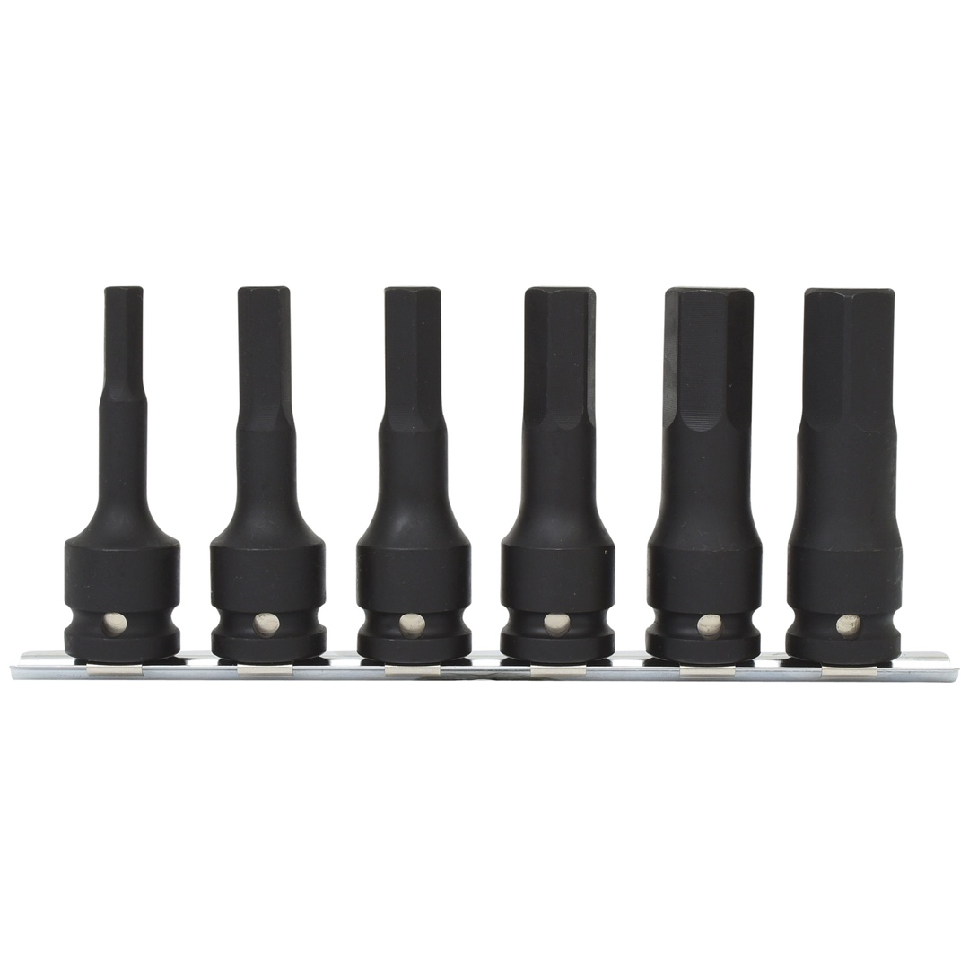 KS Tools 1/2 Kraft-Bit-Stecknuss-Satz, lang, 6-tlg