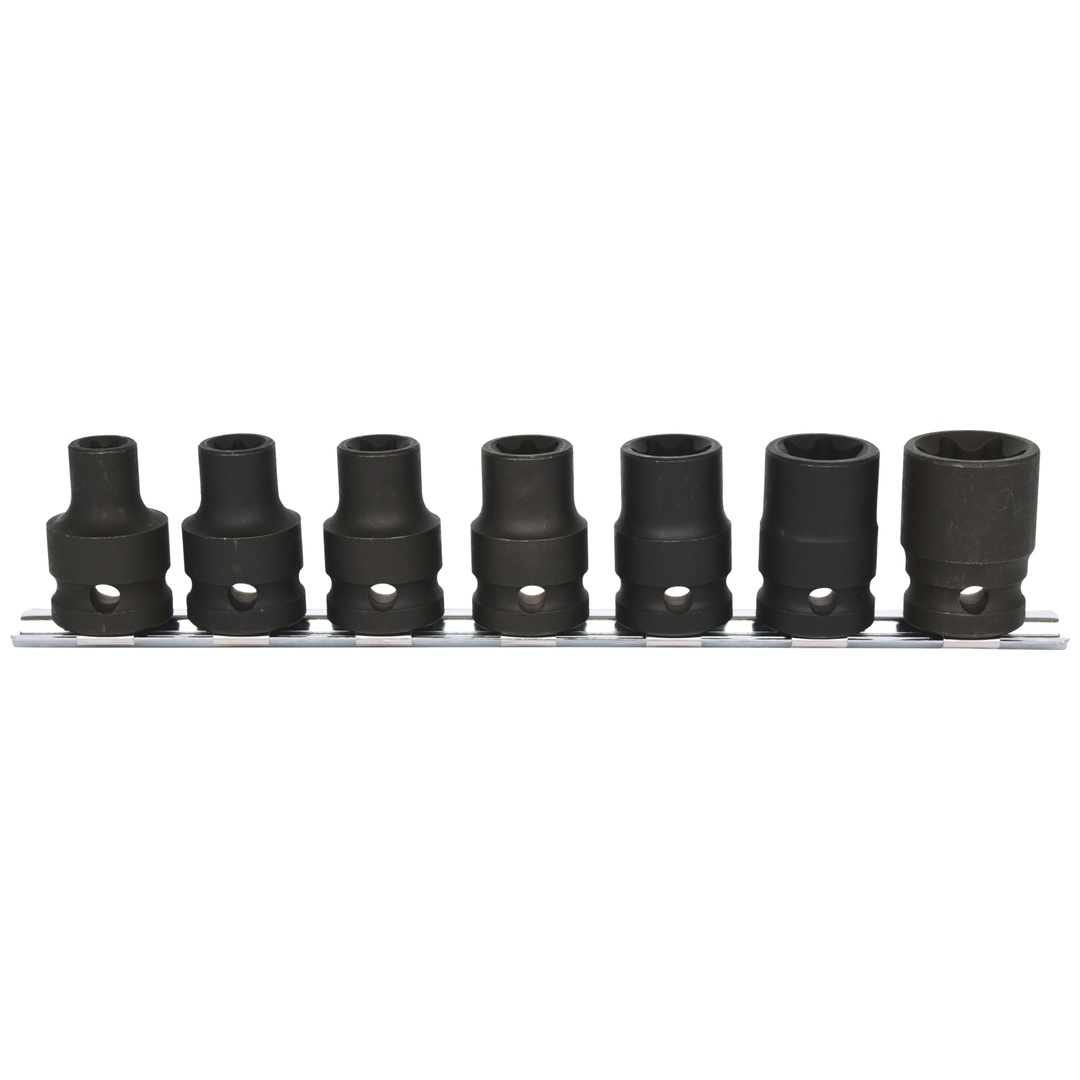 KS Tools 1/2 TX-E-Kraft-Stecknuss-Satz, 7-tlg, E10-E24