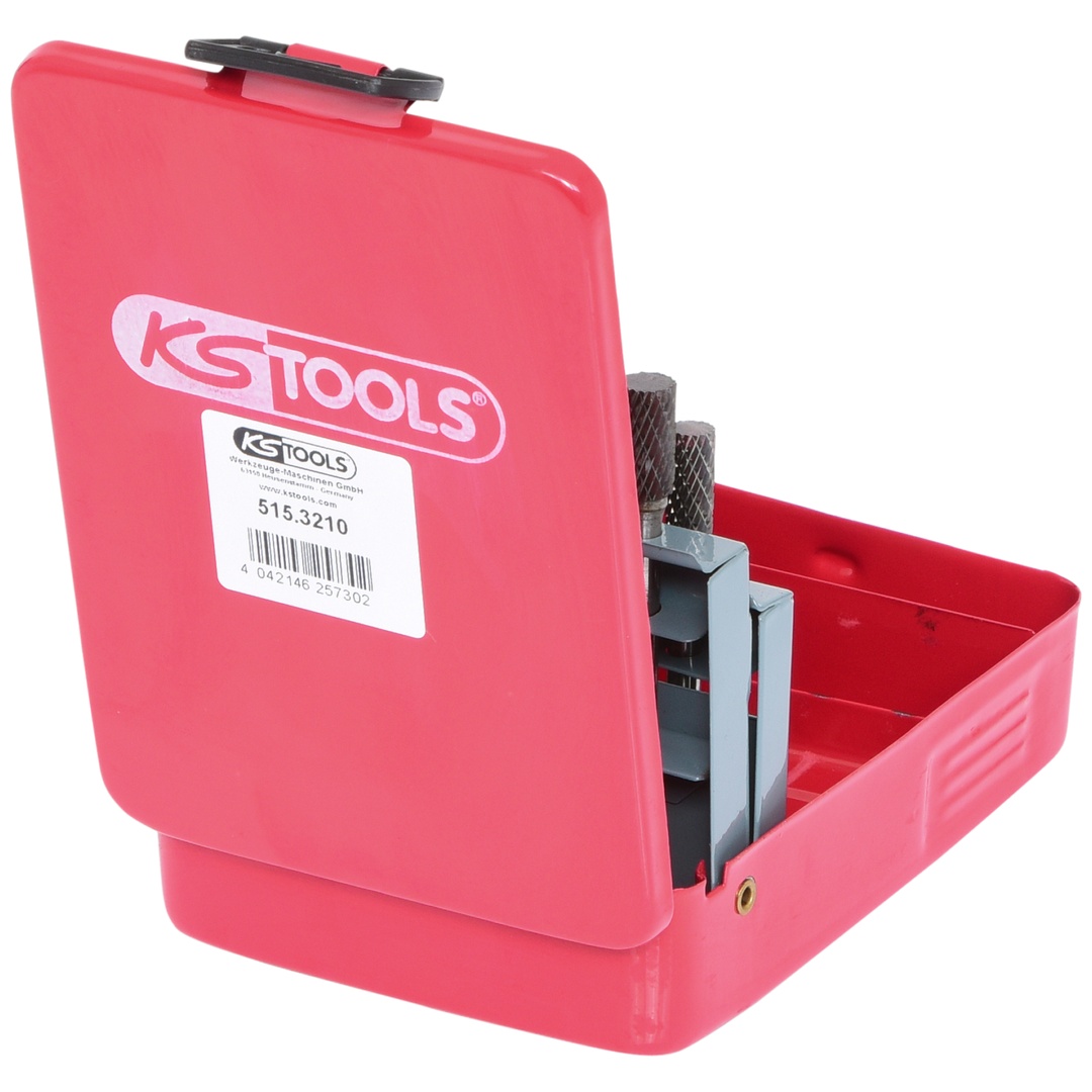 KS Tools HM Frässtift-Satz, Stahlblechkassette, 10-tlg.