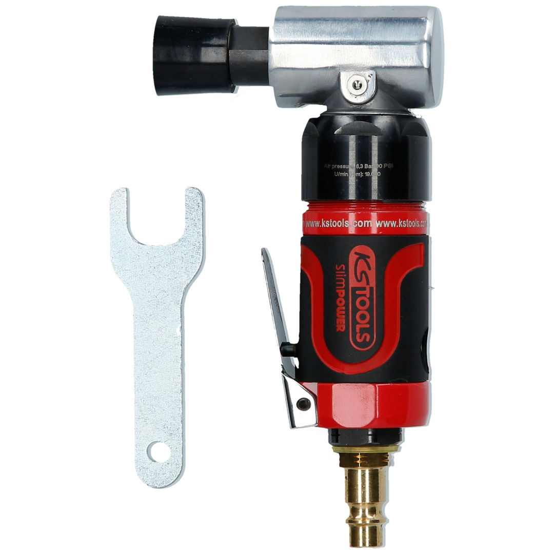 KS Tools SlimPOWER Mini-Druckluft-Schleifmaschine für kleine Pads, 19000 U/min