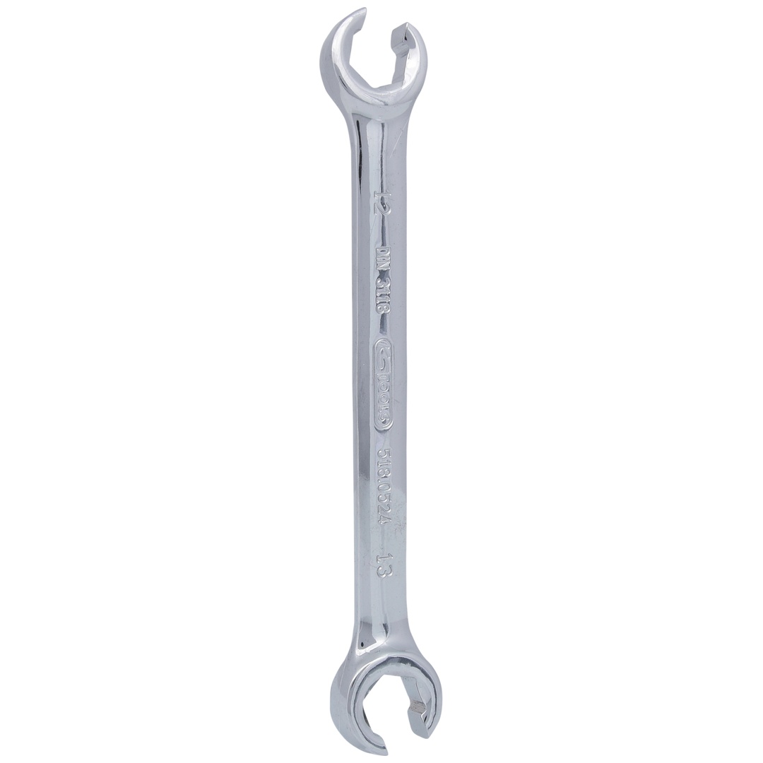 KS Tools CHROMEplus Offener Doppel-Ringschlüssel, abgewinkelt, 12x13 mm