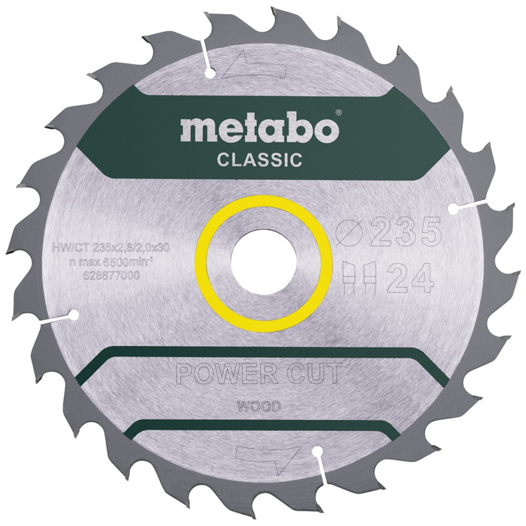 Metabo Sägeblatt power cut wood - classic, 235x30, Z24 WZ 18°