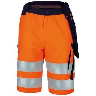 Vizwell Herren Warnschutz-Kontrast-Short VWTC114 Gr. 42 orange/marine