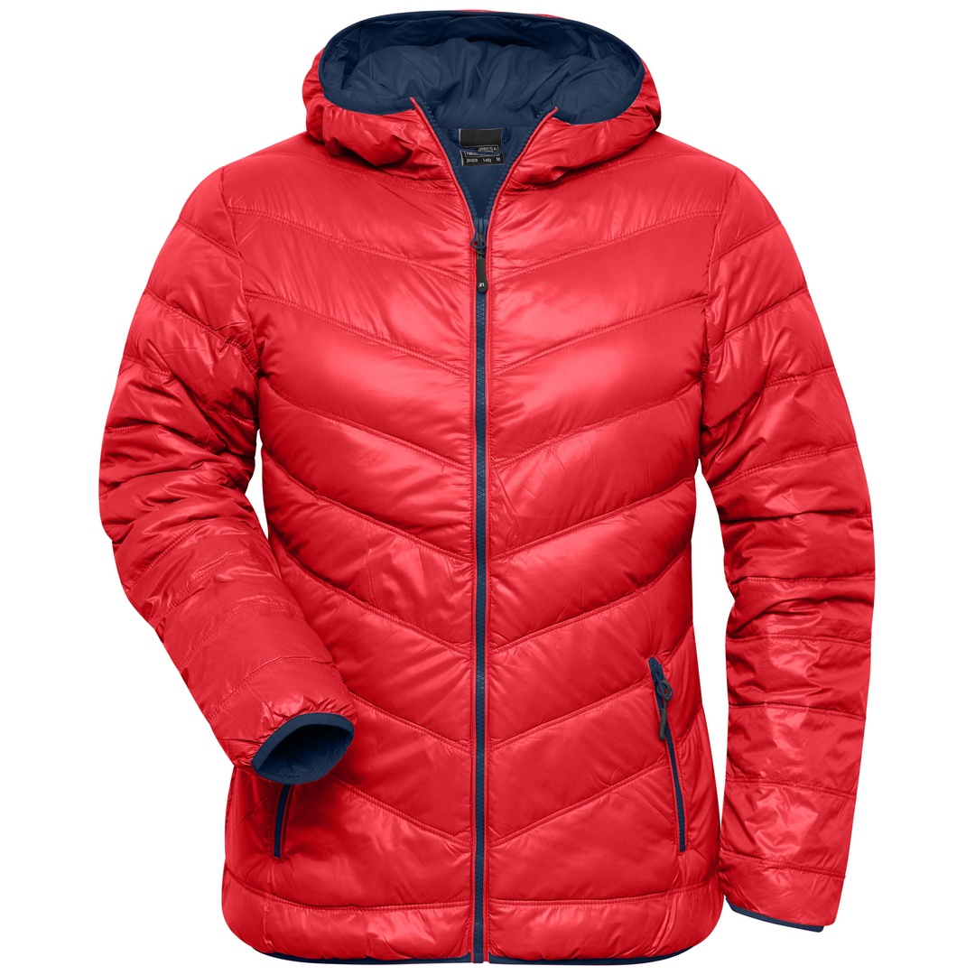 James & Nicholson Damen Daunenjacke JN1059 Gr. M red/navy