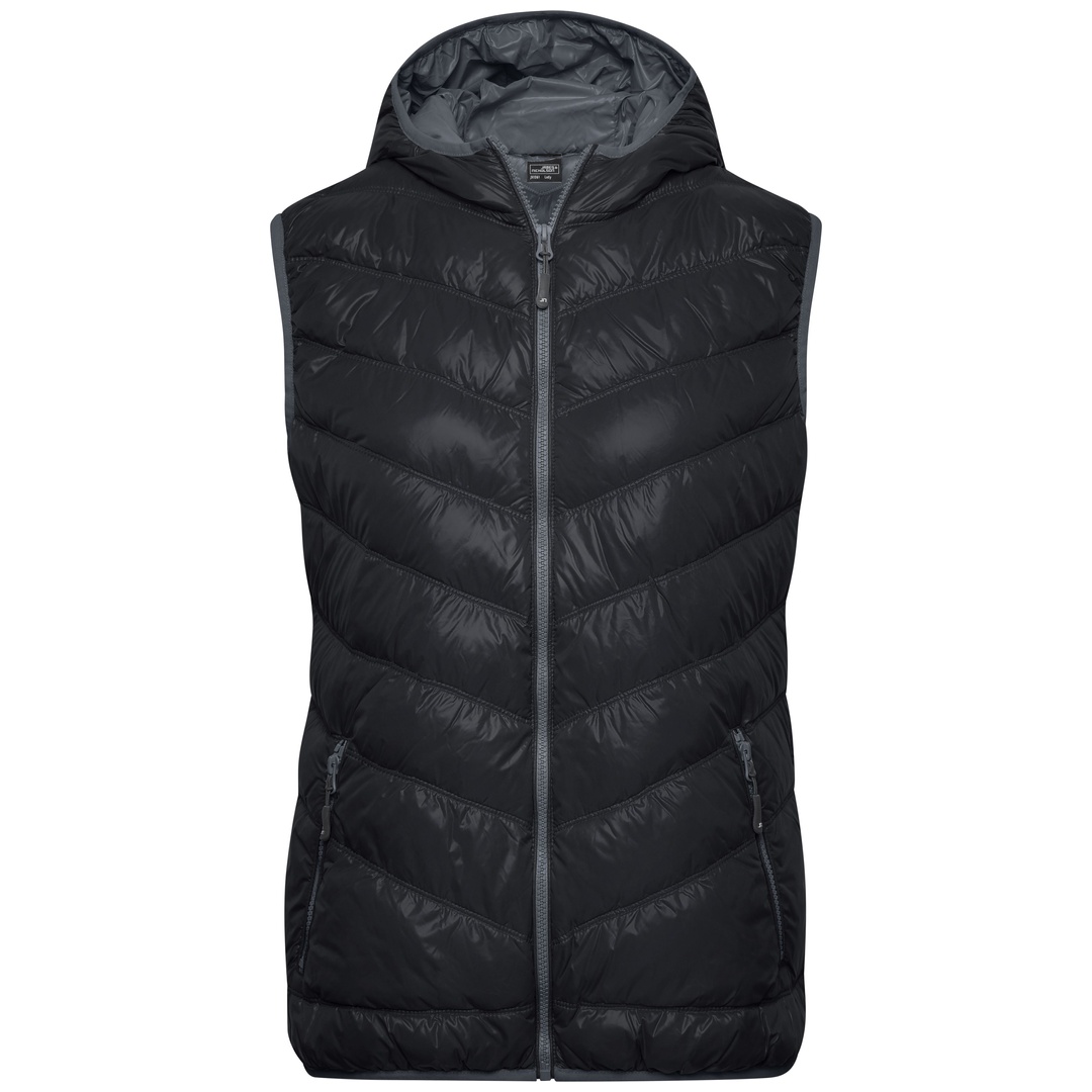 James & Nicholson Damen Daunenweste JN1061 Gr. M black/grey