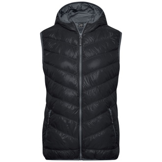 James & Nicholson Damen Daunenweste JN1061 Gr. M black/grey