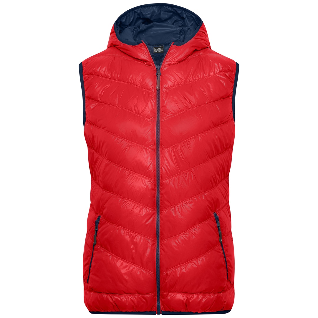 James & Nicholson Damen Daunenweste JN1061 Gr. S red/navy
