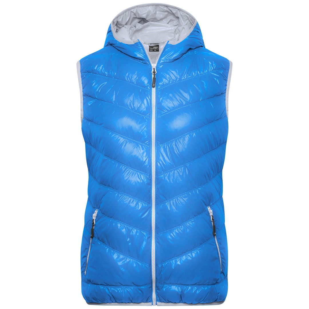 James & Nicholson Damen Daunenweste JN1061 Gr. 2XL blue/silver