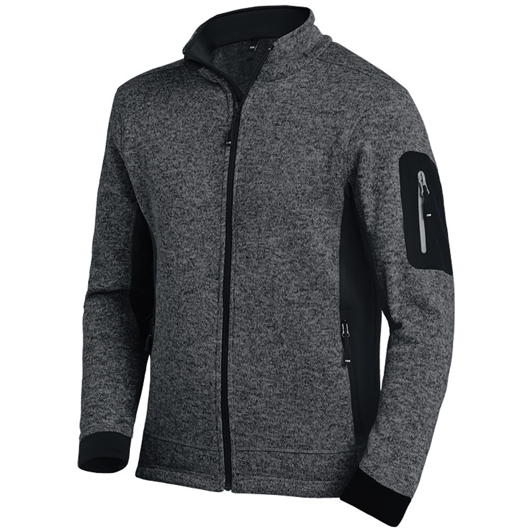 FHB Strickjacke Christoph 79595 Gr. S anthrazit/schwarz