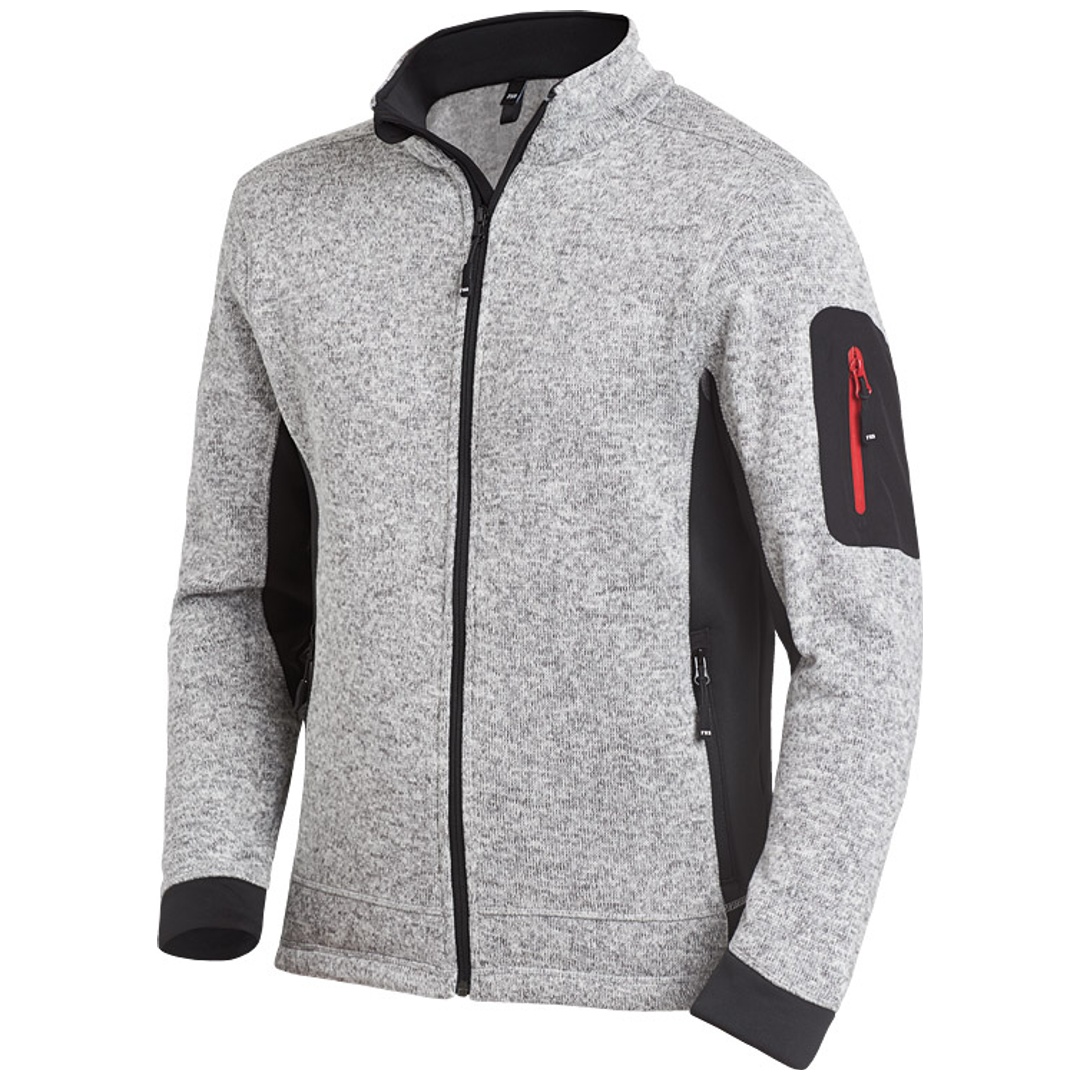 FHB Strickjacke Christoph 79595 Gr. S grau/schwarz