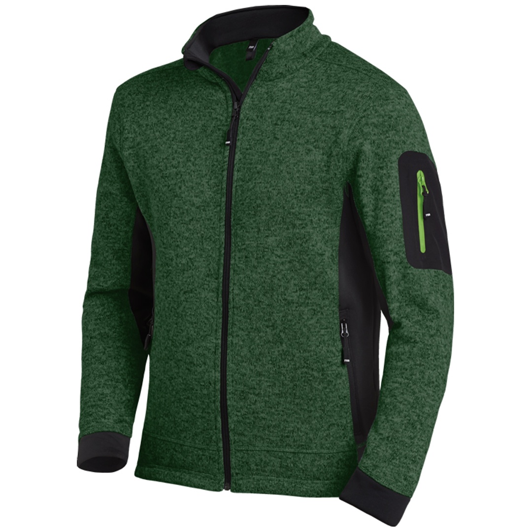 FHB Strickjacke Christoph 79595 Gr. S grün/schwarz