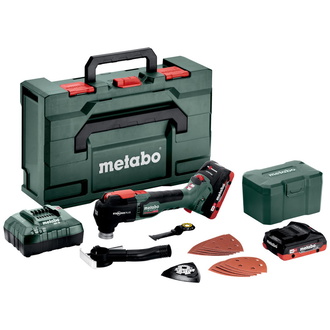 Metabo Akku-Multitool MT 18 LTX BL QSL, incl. 2x Akku LiHD 4 Ah, Ladegerät, Zubehör, metaBOX