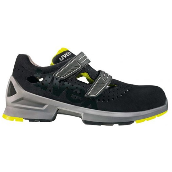 UVEX Sicherheitssandale uvex 1 8542 S1 ESD SRC DGUV W11 Gr. 45 schwarz/lime - 1