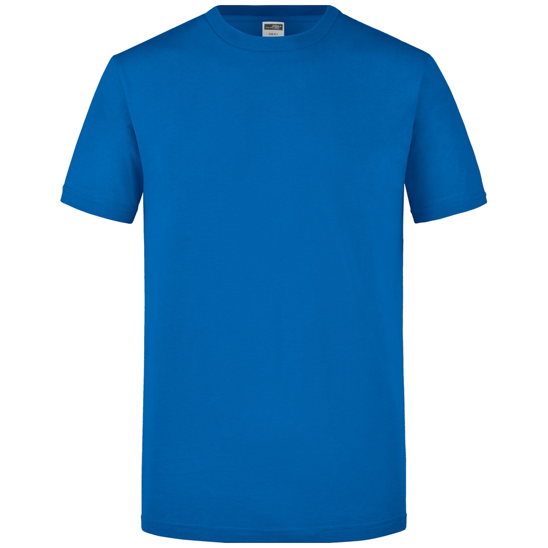 James & Nicholson Figurbetontes Rundhals-T-Shirt Herren Slim Fit JN911 Gr. S cobalt