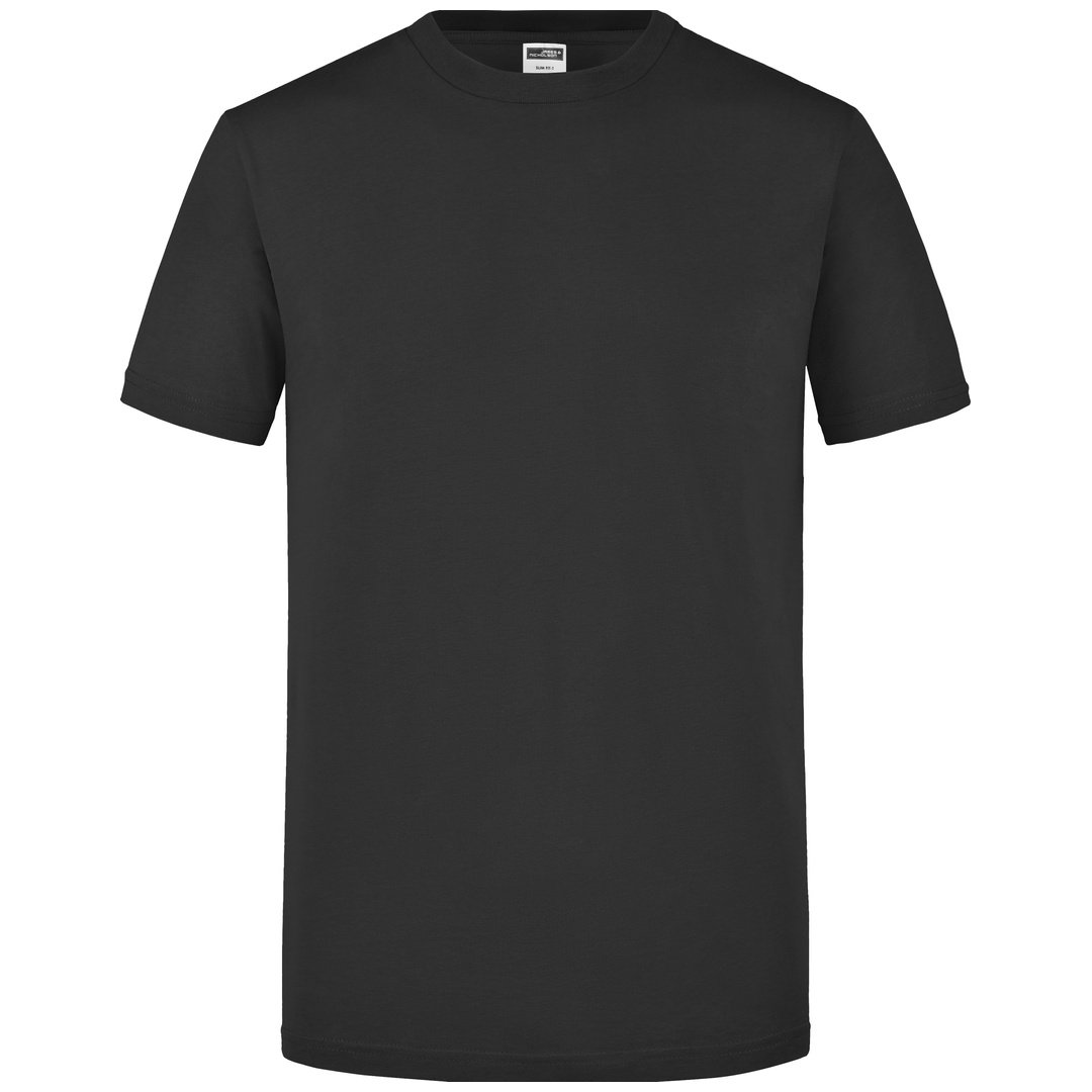 James & Nicholson Figurbetontes Rundhals-T-Shirt Herren Slim Fit JN911 Gr. 2XL schwarz