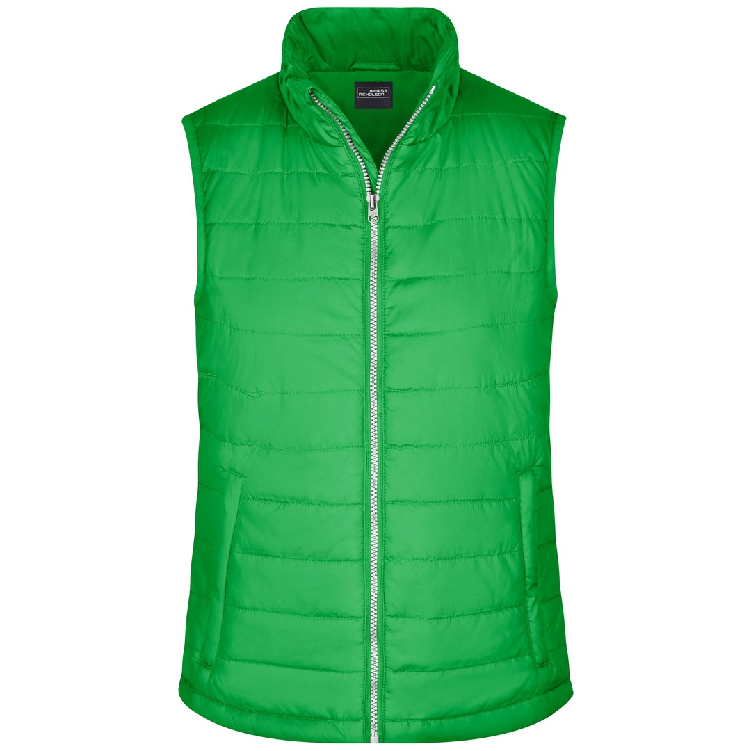 James & Nicholson leichte, wattierte Damensteppweste JN1135 Gr. XL grün