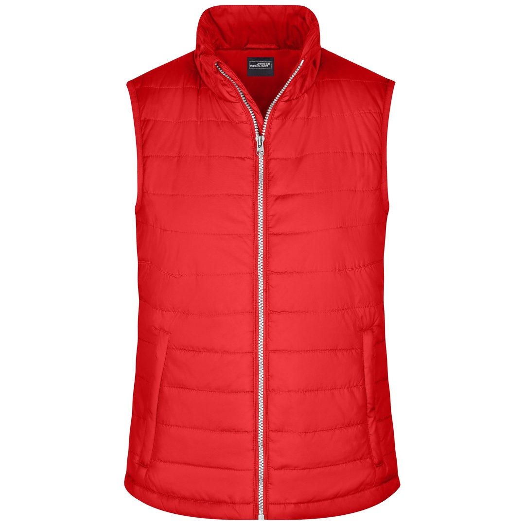 James & Nicholson leichte, wattierte Damensteppweste JN1135 Gr. 2XL rot
