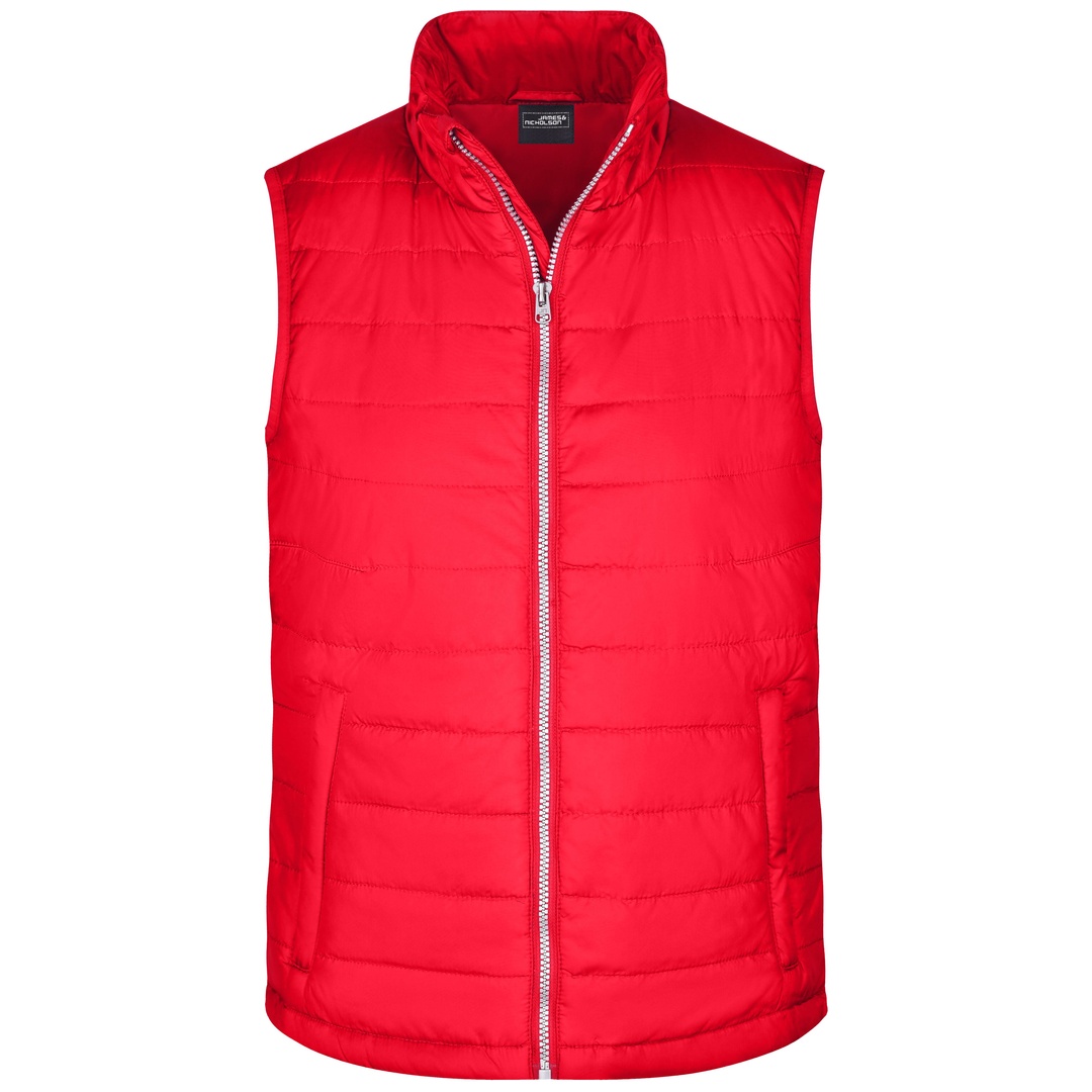 James & Nicholson leichte, wattierte Steppweste JN 1136 Gr. 2XL rot