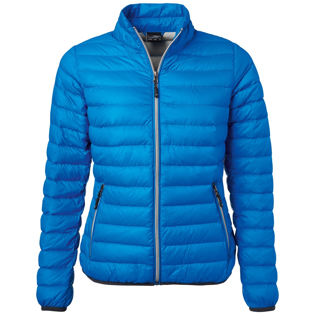 James & Nicholson leichte, klassische Daunenjacke JN1139 Gr. 2XL cobalt/silber