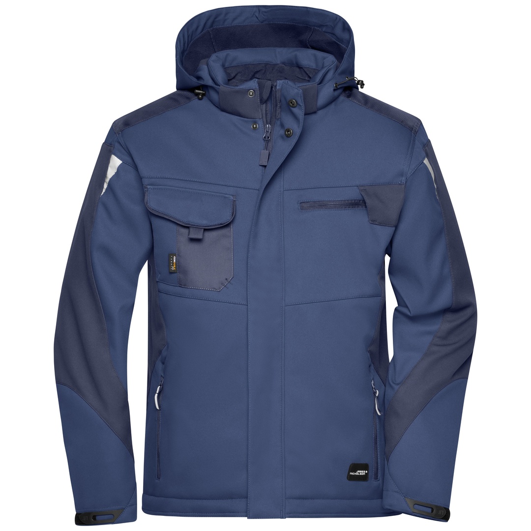 James & Nicholson Professionelle Softshelljacke mit Innenfutter JN824 Gr. 2XL navy/navy