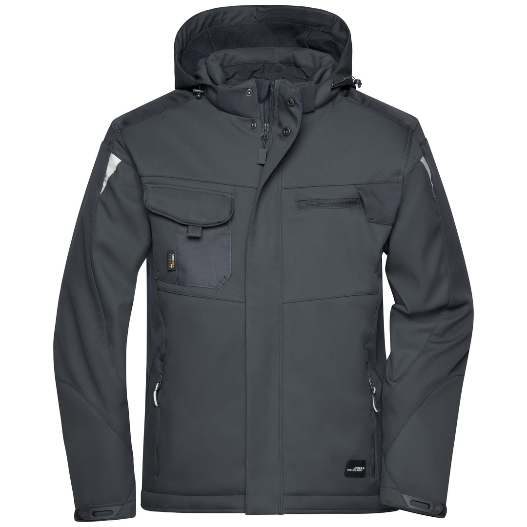James & Nicholson Professionelle Softshelljacke mit Innenfutter JN824 Gr. 3XL black/black