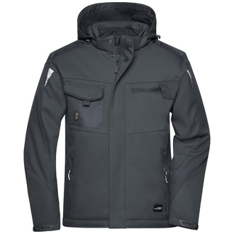 James & Nicholson Professionelle Softshelljacke mit Innenfutter JN824 Gr. XS black/black