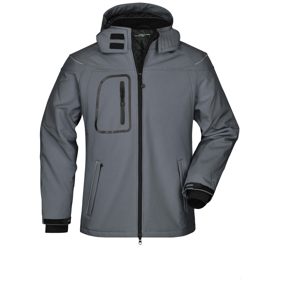 James & Nicholson Wintersoftshelljacke Herren JN1000 Gr. M carbon