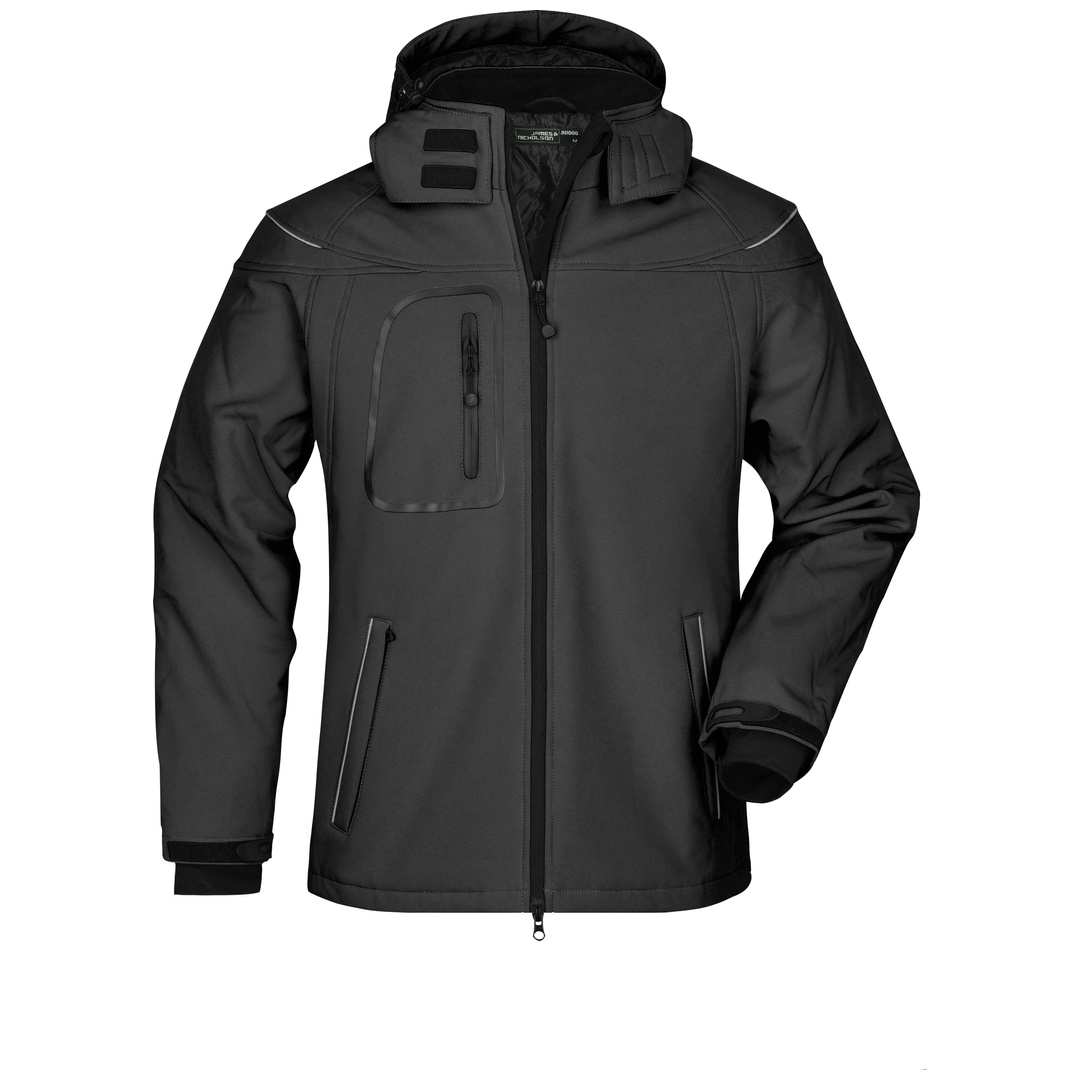 James & Nicholson Wintersoftshelljacke Herren JN1000 Gr. 3XL schwarz
