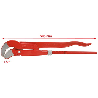 KS Tools 45° gewinkelte Eckrohrzange, 1/2'', auf Hänger