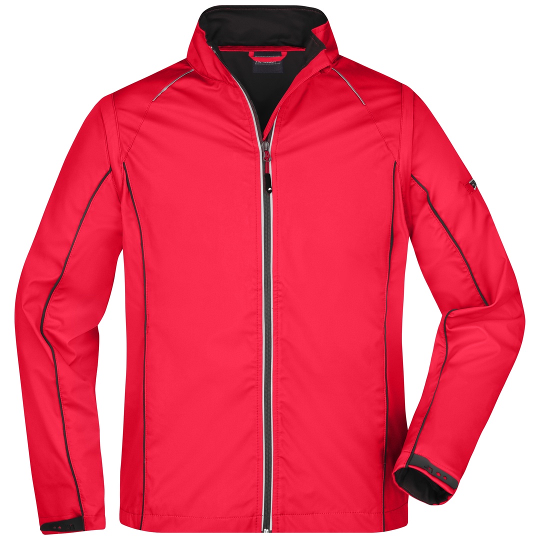 James & Nicholson Herren Zip-Off Softshell Jacke JN1122 Gr. M red/black