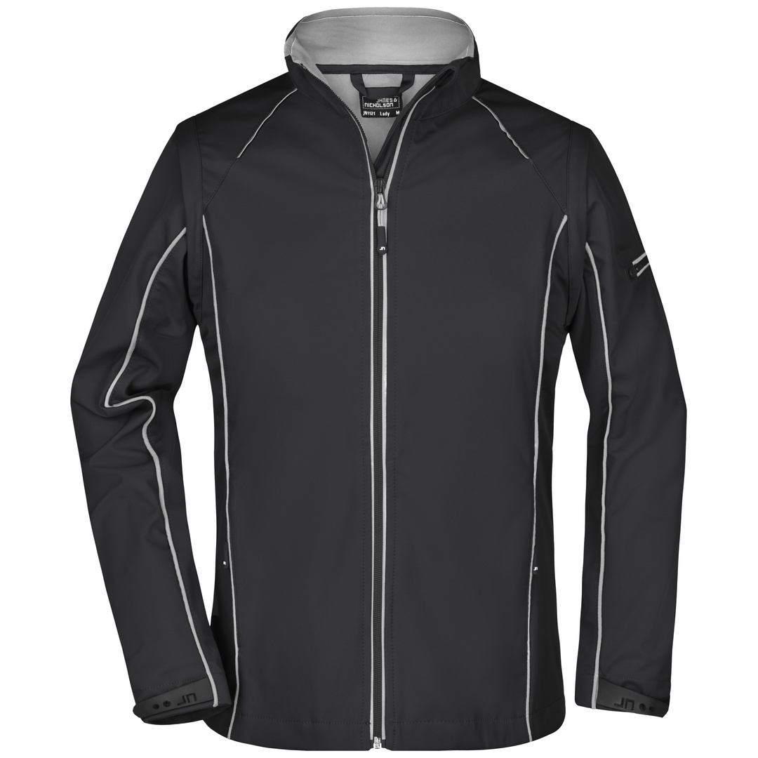 James & Nicholson Damen Zip-Off Softshell Jacke JN1121 Gr. M black/silver