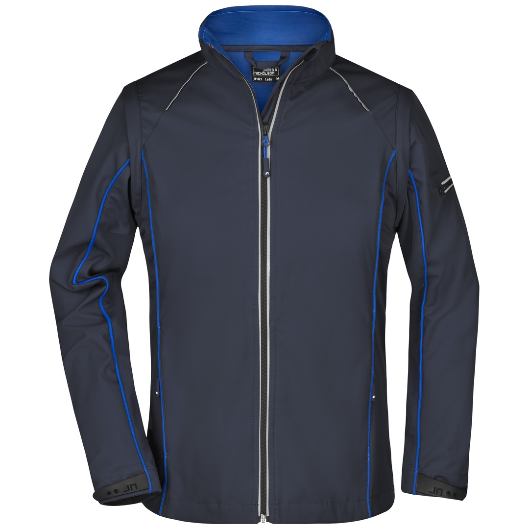 James & Nicholson Damen Zip-Off Softshell Jacke JN1121 Gr. S navy/royal