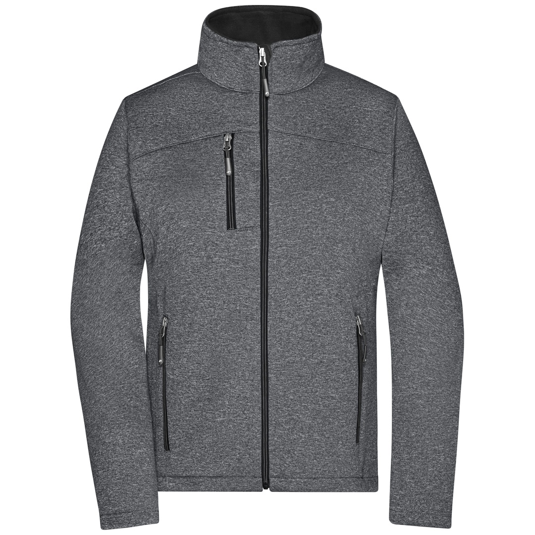 James & Nicholson Damen Softshelljacke JN1147 Gr. M dark-melange/black