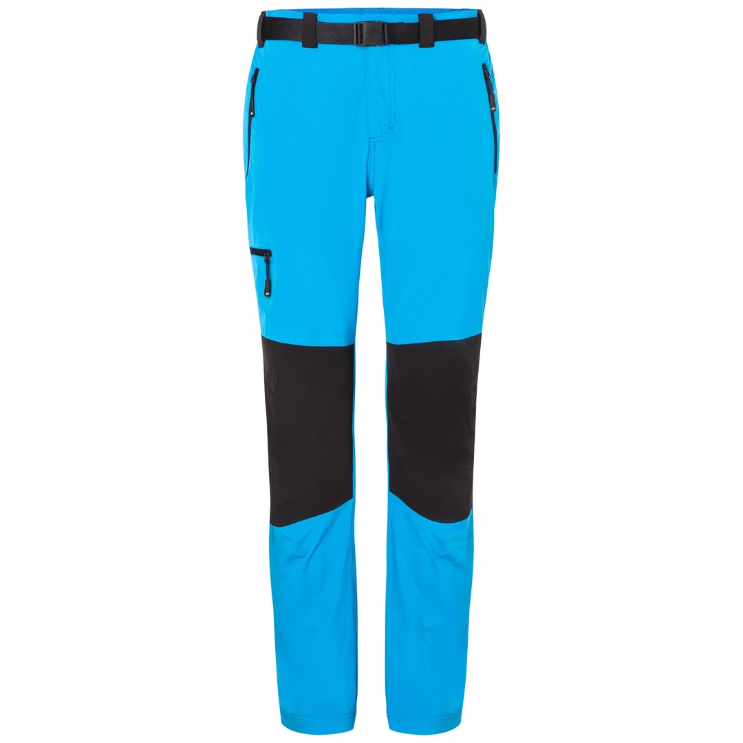 James & Nicholson Bi-elastische Herren Trekkinghose JN1206 Gr. L bright-blue/navy