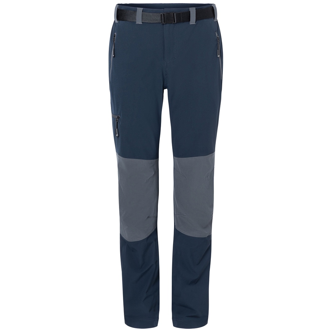 James & Nicholson Bi-elastische Herren Trekkinghose JN1206 Gr. S navy/carbon