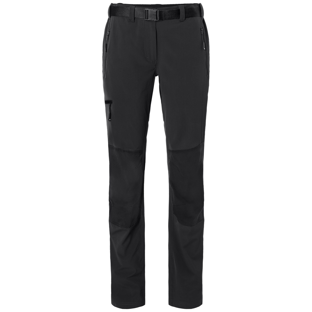 James & Nicholson Bi-elastische Damen Trekkinghose JN1205 Gr. XS black/black