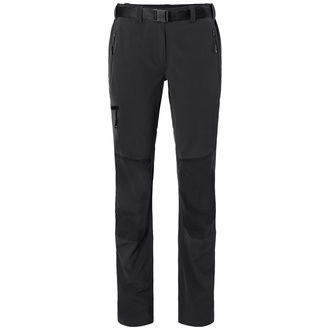 James & Nicholson Bi-elastische Damen Trekkinghose JN1205 Gr. L black/black