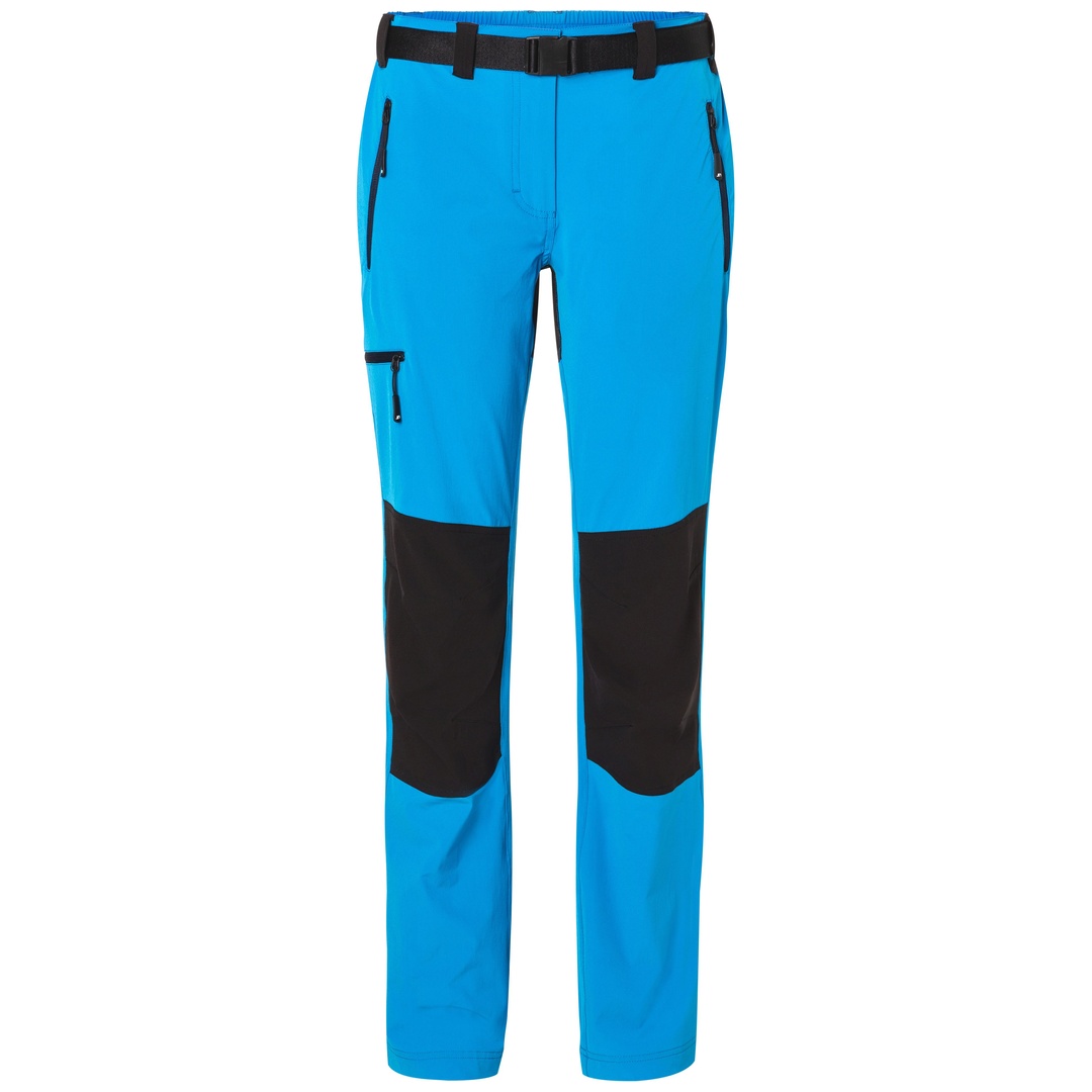 James & Nicholson Bi-elastische Damen Trekkinghose JN1205 Gr. M bright-blue/navy