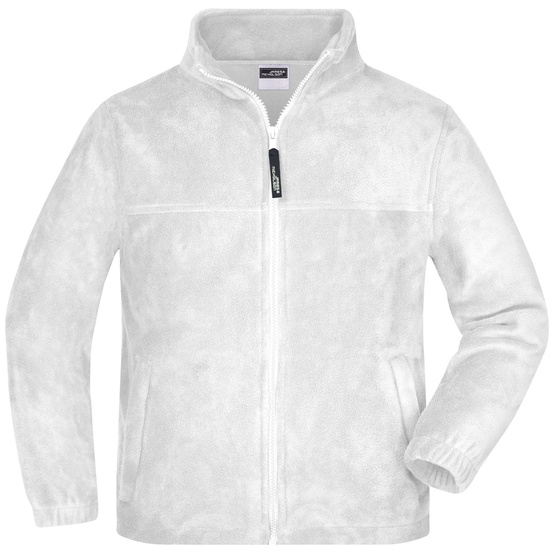 James & Nicholson Full-Zip Kinder Fleecejacke JN044K Gr. 158/164 weiß - 1