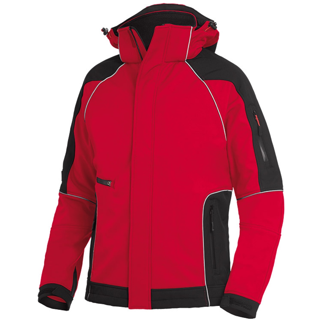 FHB Softshell-Jacke Walter 78518 Gr. 3XL rot/schwarz