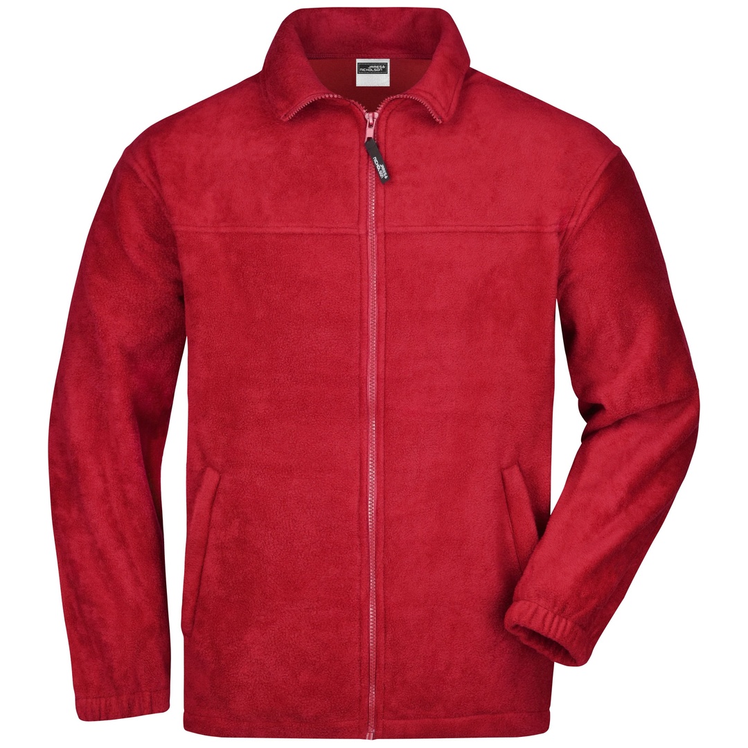James & Nicholson Full-Zip Herren Fleecejacke JN044 Gr. L rot